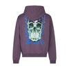 PHOBIA Felpa Leggera Cappuccio Uomo Skull Print Hoodie Purple da uomo