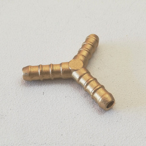 Raccordo portagomma in ottone a tre vie per gas GPL