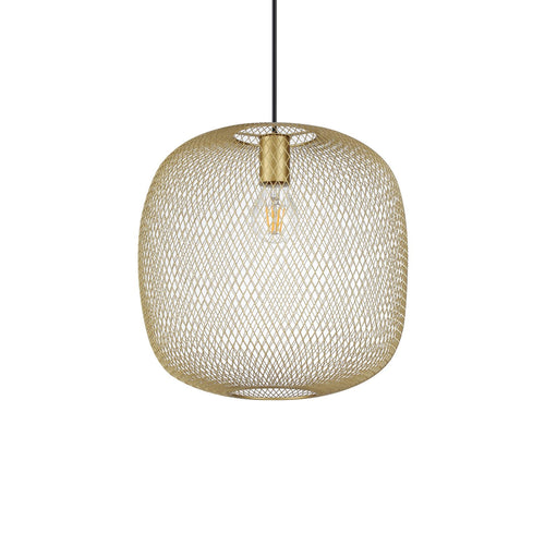Lampadario A Sospensione Contemporaneo Net Metallo Oro 1 Luce E27 42W