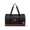 HERSCHEL Borsone Unisex Heritage Duffle Bag Black/saddle Brown da uomo