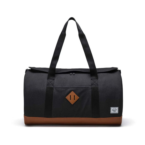 HERSCHEL Borsone Unisex Heritage Duffle Bag Black/saddle Brown da uomo