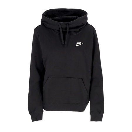 Nike Felpa Cappuccio Donna W Sportswear Club Fleece Funnel-neck Hoodie Black/white da donna