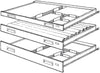 Cartella portadisegni orizzontale metallica con 10 cassetti per fogli A0 cm. 140x96,5x97h
