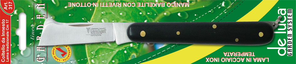 Coltello da innesto tipo usuale con lama da 19 cm in acciaio Inox "Made in Italy"