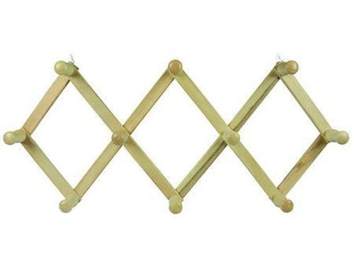 APPENDIABITI ESTENSIBILE IN LEGNO 10 POSTI NATURALE cm.32x79 FER 322881