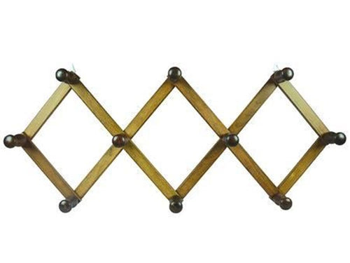 APPENDIABITI ESTENSIBILE IN LEGNO 10 POSTI NOCE - cm.32x79 - FER 322898