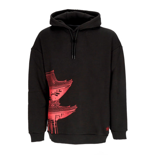 DOLLY NOIRE Felpa Cappuccio Uomo Bench Tokyo Over Hoodie Black/magenta da uomo