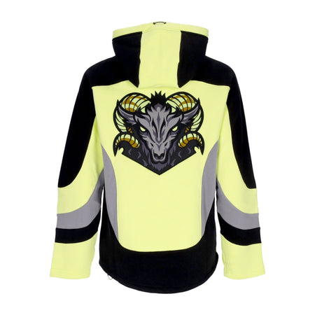 DOLLY NOIRE Felpa Cappuccio Uomo Goat Hockey Hoodie Plus Yellow da uomo