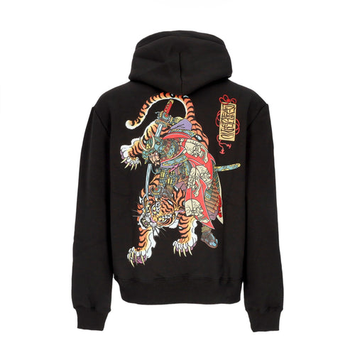 DOLLY NOIRE Felpa Cappuccio Uomo Tiger and Soldier Hoodie Black da uomo