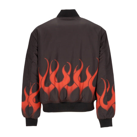VISION OF SUPER Giubbotto Bomber Uomo Flames Bomber Black/red da uomo