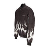 VISION OF SUPER Giubbotto Bomber Uomo Flames Bomber Black/white da uomo