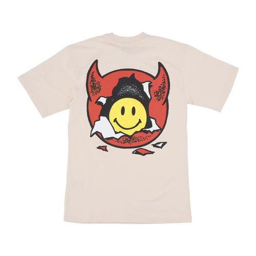 MARKET Maglietta Uomo Smiley Inner Peace Tee Ecru da uomo