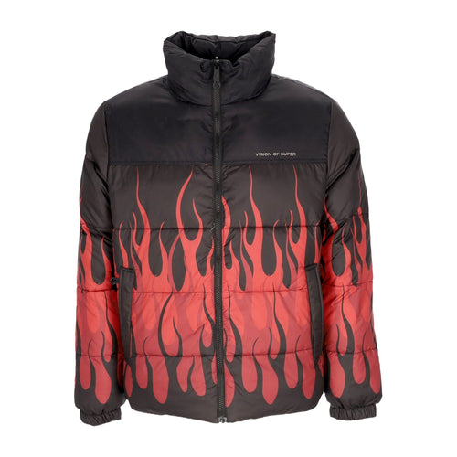 VISION OF SUPER Piumino Uomo Puffy Jacket Black/red da uomo