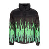 VISION OF SUPER Piumino Uomo Flames Jacket Black/green da uomo