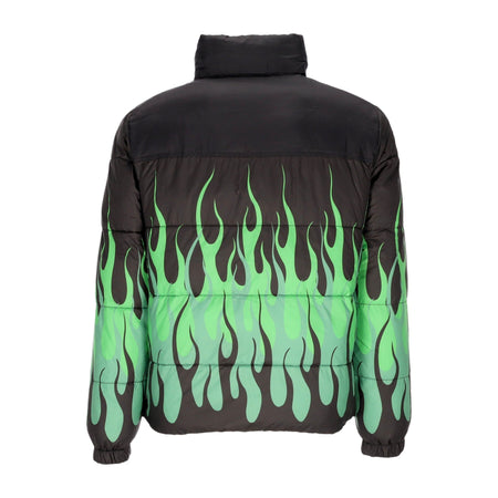 VISION OF SUPER Piumino Uomo Flames Jacket Black/green da uomo