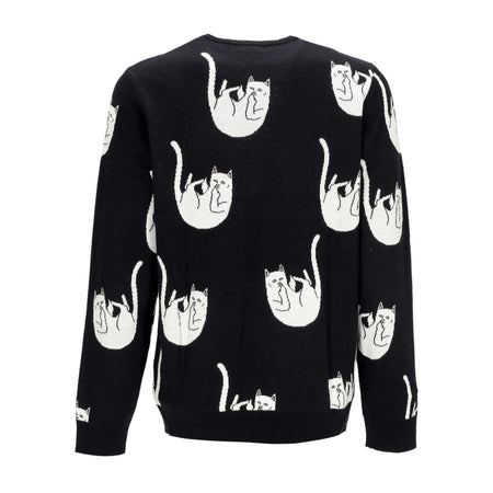 RIPNDIP Maglione Uomo Falling Nerm Knit Sweater Black da uomo