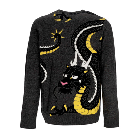RIPNDIP Maglione Uomo Ryu Knit Sweater Black Heather da uomo