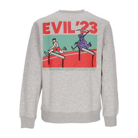 DOOMSDAY Felpa Girocollo Uomo Evil23 Crewneck Sport Grey da uomo