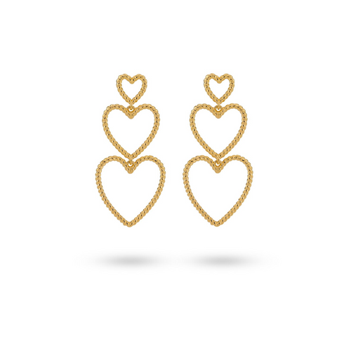 24Kae - Orecchini statement a forma di cuore