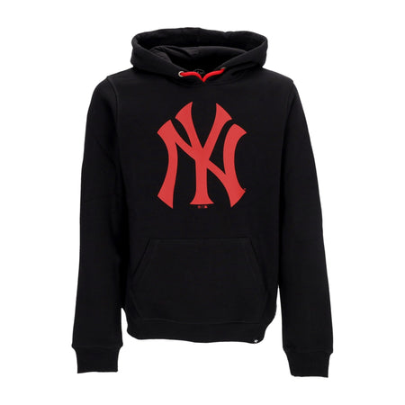 47 BRAND Felpa Cappuccio Uomo Mlb Burnside Hoodie Neyyan Jet Black da uomo