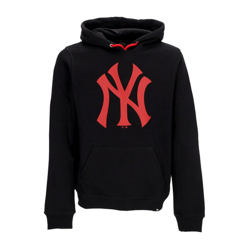 47 BRAND Felpa Cappuccio Uomo Mlb Burnside Hoodie Neyyan Jet Black da uomo