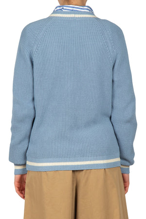 LA FEMME BLANCHE La Femme Blanche - Cardigan - 451434 - Azzurro da donna