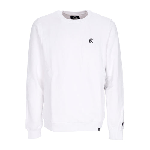 47 BRAND Felpa Girocollo Uomo Mlb Base Runner Emb Burnside Crew Neyyan White Wash da uomo