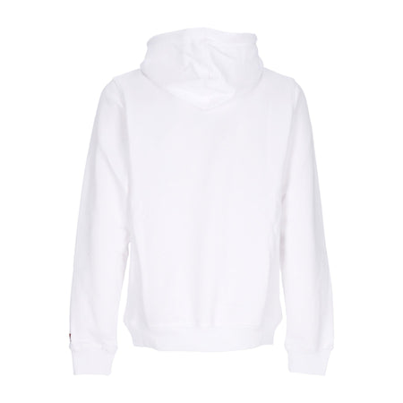 47 BRAND Felpa Cappuccio Uomo Mlb Base Runner Emb Burnside Hoodie Neyyan White Wash da uomo