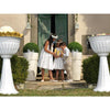 Vaso alto a colonna in plastica Alba posacenere da esterno h 75 cm