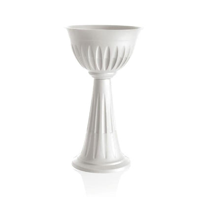 Vaso alto a colonna in plastica Alba posacenere da esterno h 75 cm