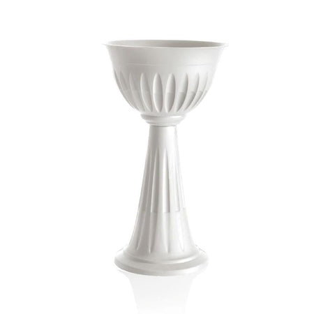 Vaso alto a colonna in plastica "Alba" posacenere da esterno h 75 cm