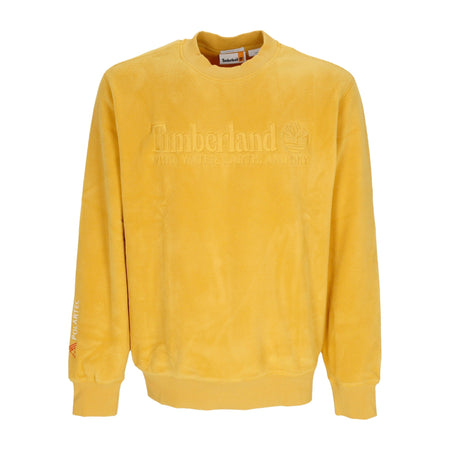 TIMBERLAND Felpa Girocollo Uomo Linear Logo Crewneck Mineral Yellow da uomo