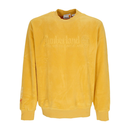 TIMBERLAND Felpa Girocollo Uomo Linear Logo Crewneck Mineral Yellow da uomo