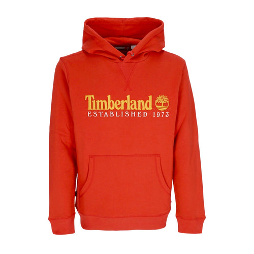 TIMBERLAND Felpa Cappuccio Uomo L/s 50th Anniversary Est Hoodie Aura Orange da uomo