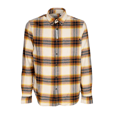 TIMBERLAND Camicia Manica Lunga Uomo L/s Heavy Flannel Plaid Shirt White Smoke da uomo