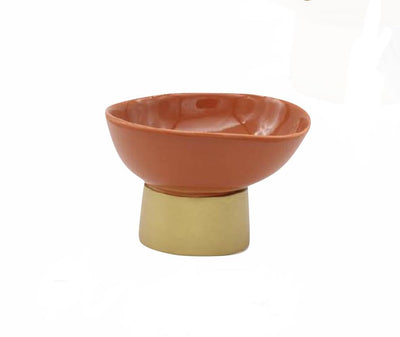 JORDAN INTERIORS Centrotavola coppa fiamma corallo