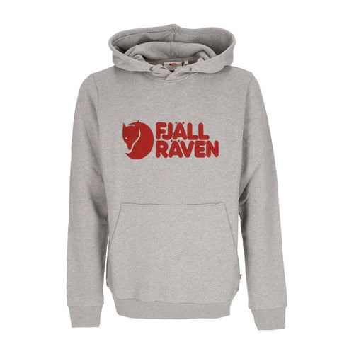 FJALLRAVEN Felpa Cappuccio Uomo Logo Hoodie Grey Melange da uomo