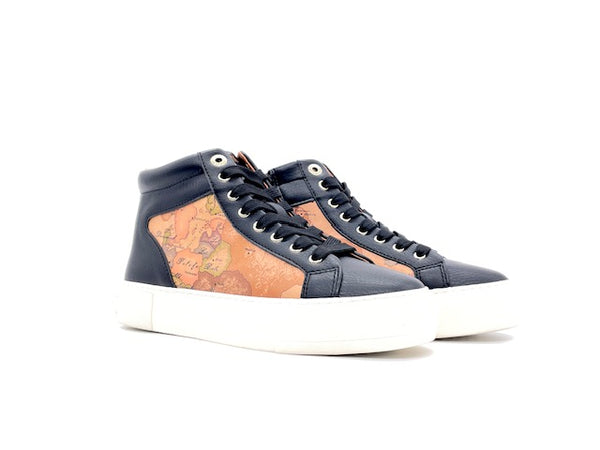 ALVIERO MARTINI Sneakers Alta Donna Black Geo Beige