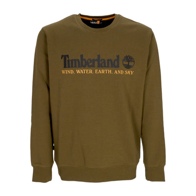 TIMBERLAND Felpa Girocollo Uomo Wwes Crewneck Bb Dark Olive da uomo
