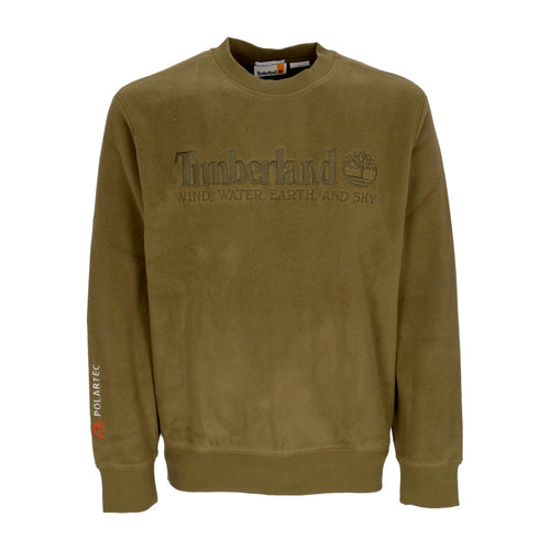 TIMBERLAND Felpa Girocollo Uomo Linear Logo Crewneck Dark Olive da uomo