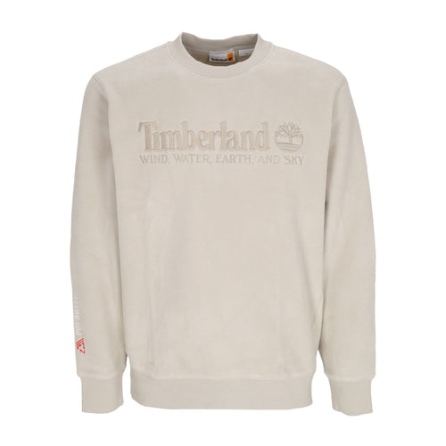 TIMBERLAND Felpa Girocollo Uomo Linear Logo Crewneck Island Fossil da uomo
