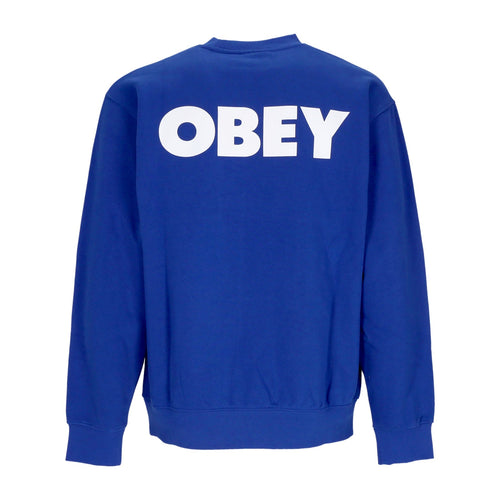 OBEY Felpa Girocollo Uomo Bold Premium Crew Fleece Surf Blue da uomo