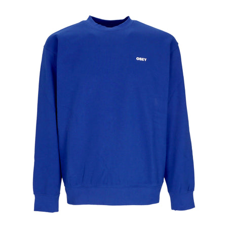 OBEY Felpa Girocollo Uomo Bold Premium Crew Fleece Surf Blue da uomo