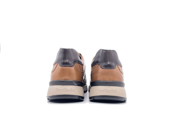 NERO GIARDINI Sneakers Uomo Cuoio Caff