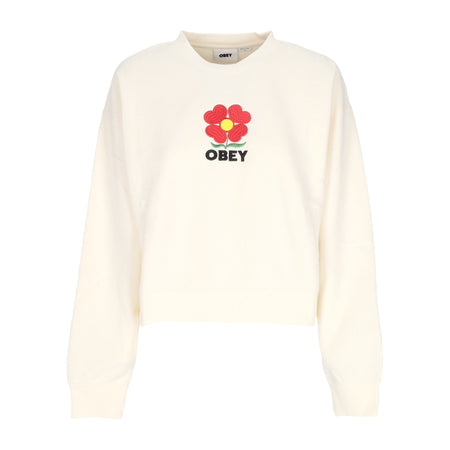 OBEY Felpa Girocollo Donna W Amelia Crew Fleece Unbleached da donna