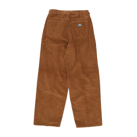 OBEY Pantalone Lungo Uomo Bigwig Baggy Corduroy Pant Catechu Wood da uomo