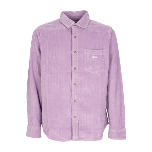 OBEY Camicia Manica Lunga Uomo Miles L/s Woven Purple Rose da uomo