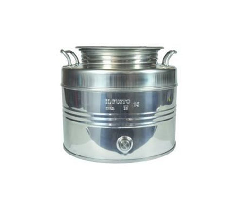 FUSTO INOX PER OLIO GRAFFATO LT.15 - - ø mm .310x290h. - FER 269377