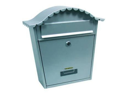 CASSETTA POSTALE PORTARIVISTE SAGOMATA PER ESTERNI GRIGIA 3 cm.36X13x36h. -