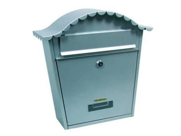 CASSETTA POSTALE PORTARIVISTE SAGOMATA PER ESTERNI GRIGIA 3 cm.36X13x36h. -